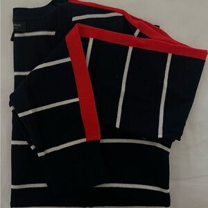 Banana Republic Navy and White Wool Sweater